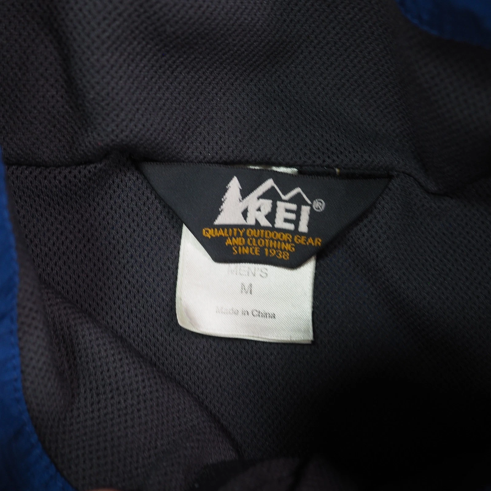 REI Windbreaker Jacket Mens Med Blue Ripstop Full Zip Gorpcore Outdoor Hiking - product detail image 7