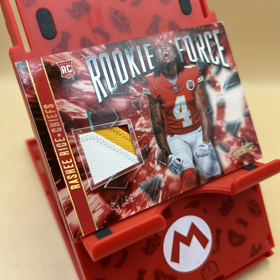 2023 Panini Absolute Football Rashee Rice RC 84/99 Patch Rookie Force Chiefs - Image 2 of 4