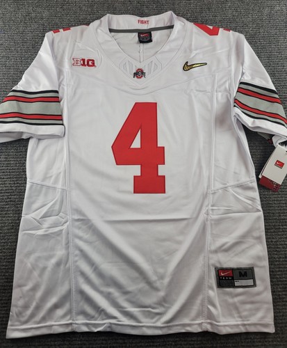 Ohio State Buckeyes Jeremiah Smith Mens Medium White Stitched Football Jersey
