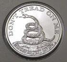 Independent Living Don't Tread Boston Tea Party 1 Troy oz .999 Fine Silver Round