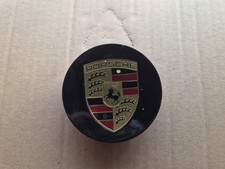 4x originale Porsche Radnabenkappen 76mm Cayenne Panamera Felgendeckel Schwarz 