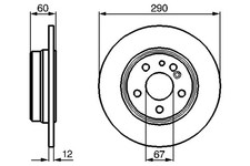 2x BOSCH Bremsscheibe 0 986 478 607 für MERCEDES KLASSE W140 300 140 028 SEL 032
