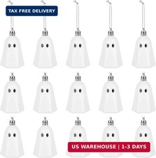 15 Pcs Halloween Hanging Ornaments Cute Ghost Decor Mini Plastic Halloween Tree
