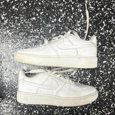 Nike Air Force 1 LE GS White Boys 5.5Y Leather Low Top Sneakers