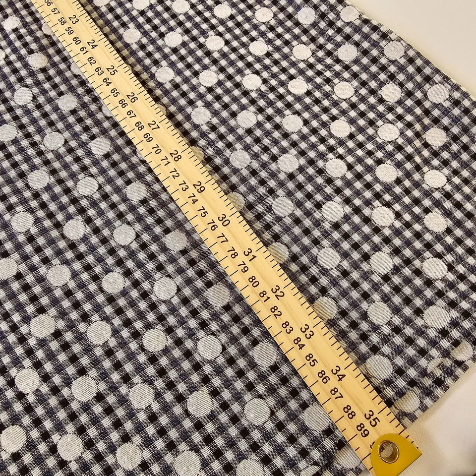 ELLE Women’s Small Black & White Gingham Dot Sheath Dress – Short Sleeve - Image 3 of 4