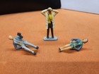 3 Vintage 1960s Plastic Scale Model Figures: 2 Seated, 1 Spectator — photo 1
