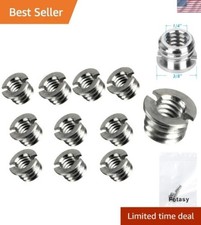 10-Pack Stainless Steel 3/8" to 1/4" Reducer Bushings for Tripods  Monopods