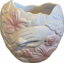 Vintage FTD,'Especially For You'Ceramic Vase,Hand Holding a Child's Hand