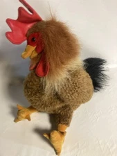 Rare Folkmanis Puppet 17" Brown Rooster Red Comb Hand Puppet  