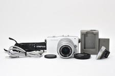  Near MINT Olympus Pen Mini E-PM1 White Digital Camera with Lens Kit From Japan