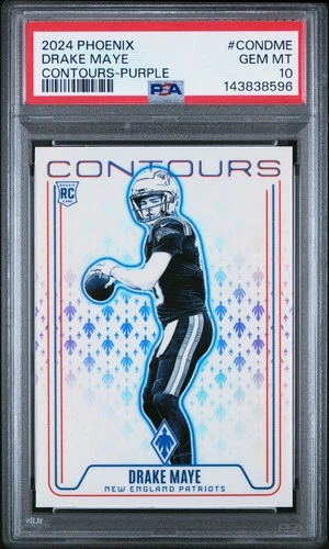 2024 PANINI PHOENIX CONTOURS PURPLE #CONDME DRAKE MAYE ROOKIE RC PSA 10