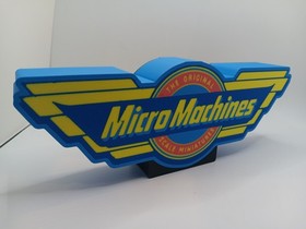 Retro Micro Machines logo lightbox sign light box for collection display