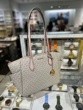 Michael Kors Marilyn Women Medium Shoulder Tote Bag Powder Blush Pink Handbag