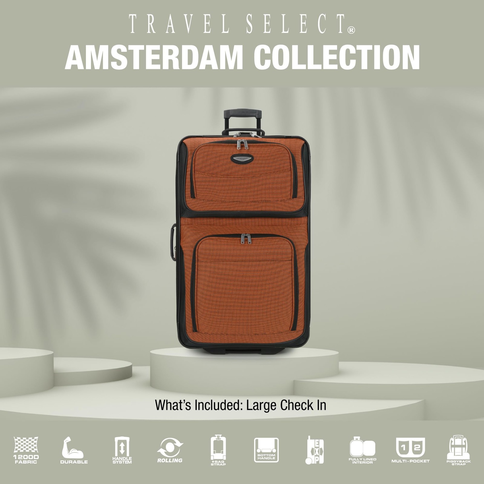 29 Inch Large Expandable Softside Rolling Luggage 2 Wheel Suitcase Gray