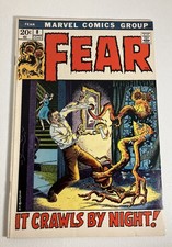 Fear #8 (1972) - Marvel Bronze-Age Horror Beauty! - It Crawls By Night!