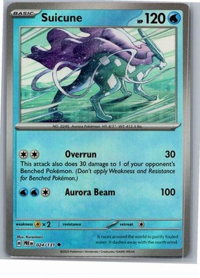 Suicune (Master Ball Pattern) Holo SV: Prismatic Evolutions 024/131 2025 NM