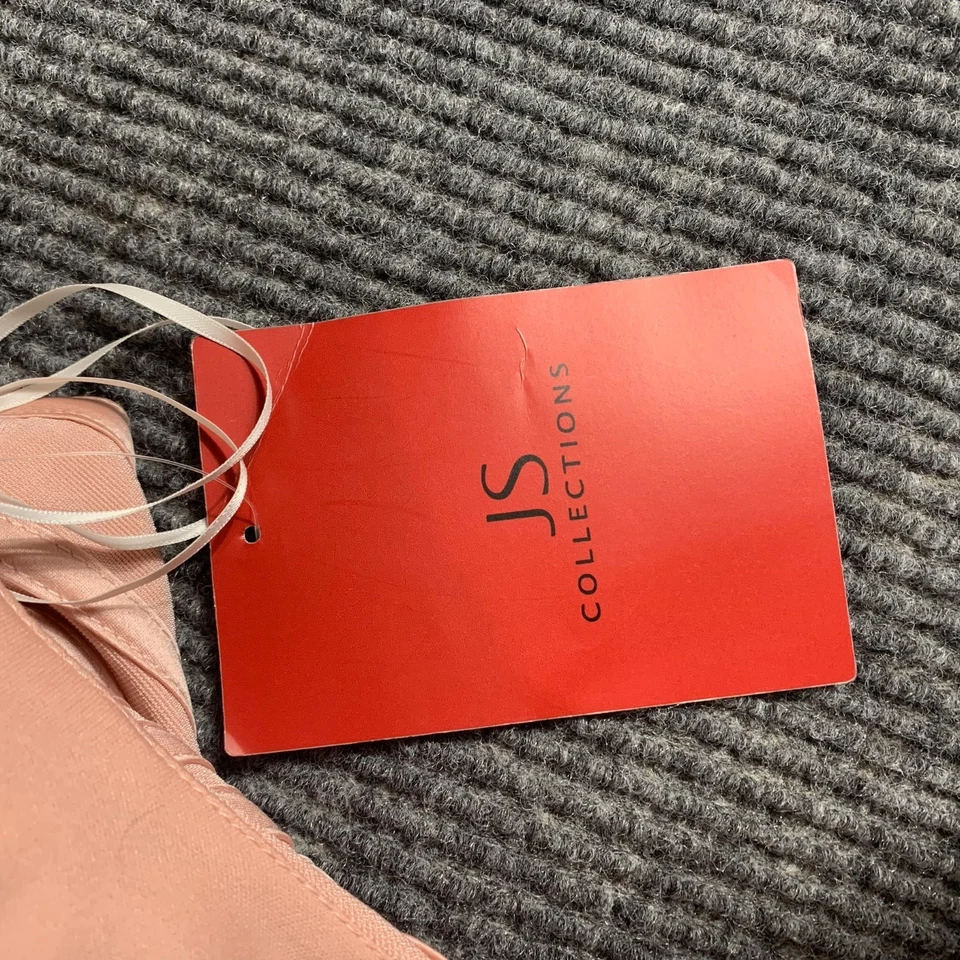 JS Collections Top Womens 14 Pink Halter  Y2K Backless Cocktail Dressy Ruched - Image 3 of 4