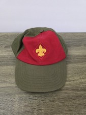 Vintage Boy Scouts Of America Snapback Hat Cap Youth Green & Red USA Made