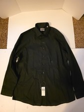 Kenneth Cole Unlisted Men's Slim Fit Black Button Up Dress Shirt, New W Tags