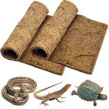 PIVBY 2 PCS Reptile Carpet, Natural Coco Coir Mat 19.6" x 11.7" , Coconut Fi...