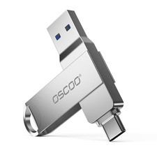 128GB USB Flash Drive, USB 3.1 Gen 1 Dual USB-C  USB-A Memory Stick, Portabl...