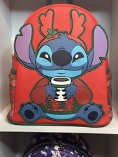 Disney Loungefly Stitch Holiday Sweater Mini Backpack. New with Tags