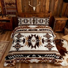 Manfei Aztec Print Kids Comforter Set Full Size,Western Cowboy Southwest Tribal