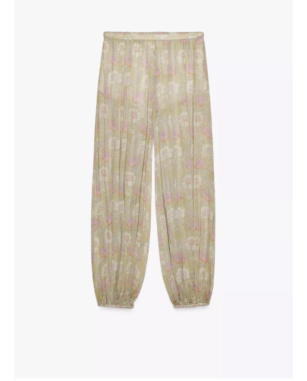 Zara ZW COLLECTION FLORAL TROUSERS
