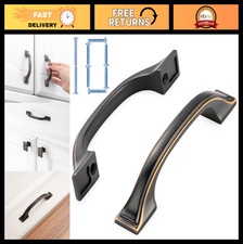 10 Pack Oil Rubbed Bronze Cabinet Pulls - Sturdy Drawer Handles for Kitchen, Dre