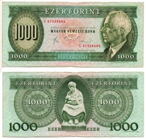 HUNGARY 1000 Forint (10-11-1983) Pick 173b, Fine