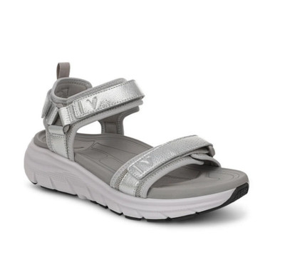 NEW VIONIC Women's Walk Max Wanderer Sandal - Silver Leather