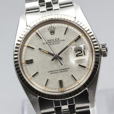Überholte Vintage 1973 ROLEX Datejust 1601 Herren Automatik Uhr 36mm Box