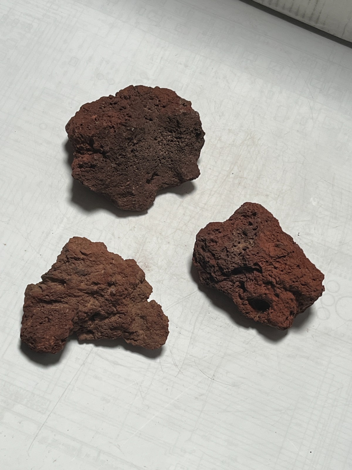 3) Natural Red Lava Rock Unique Volcanic Stone for Aquariums, Terrar
