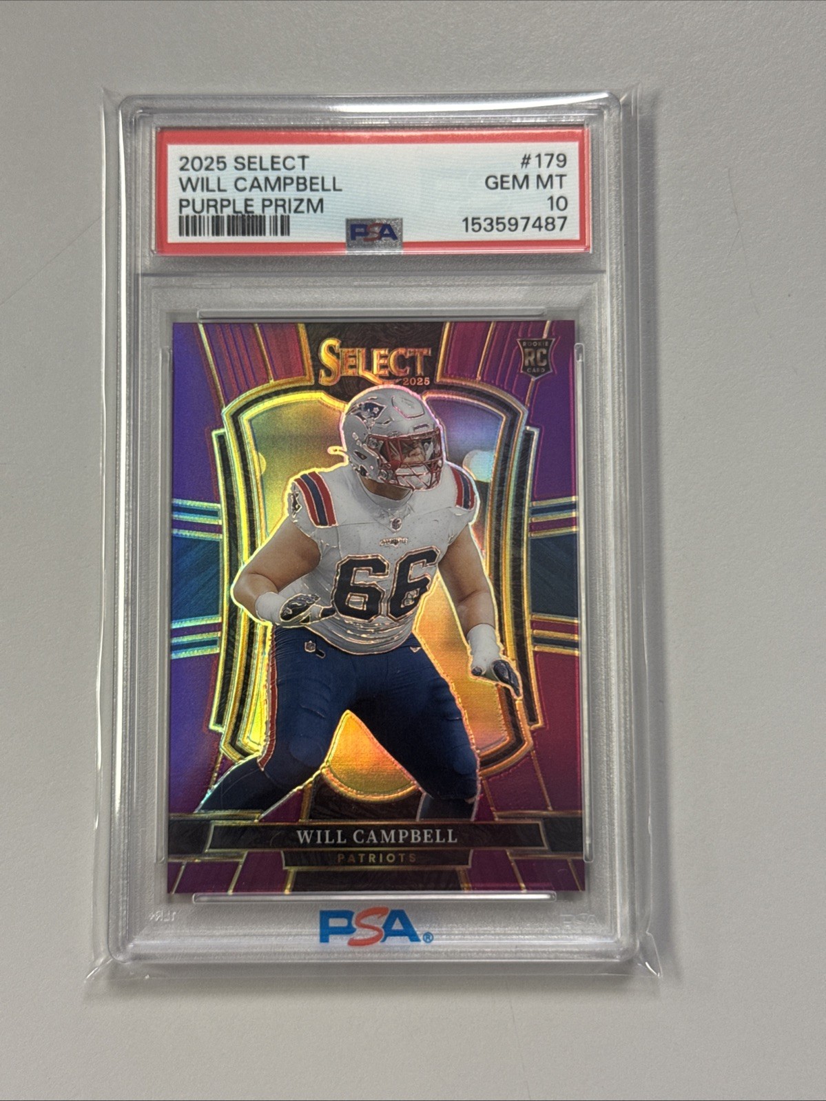 Will Campbell Panini Select #179 Purple