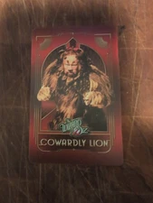 Raw Thrills Wizard of oz Spinner Card  Common  Round 1  Barcode Cowardly Lion 