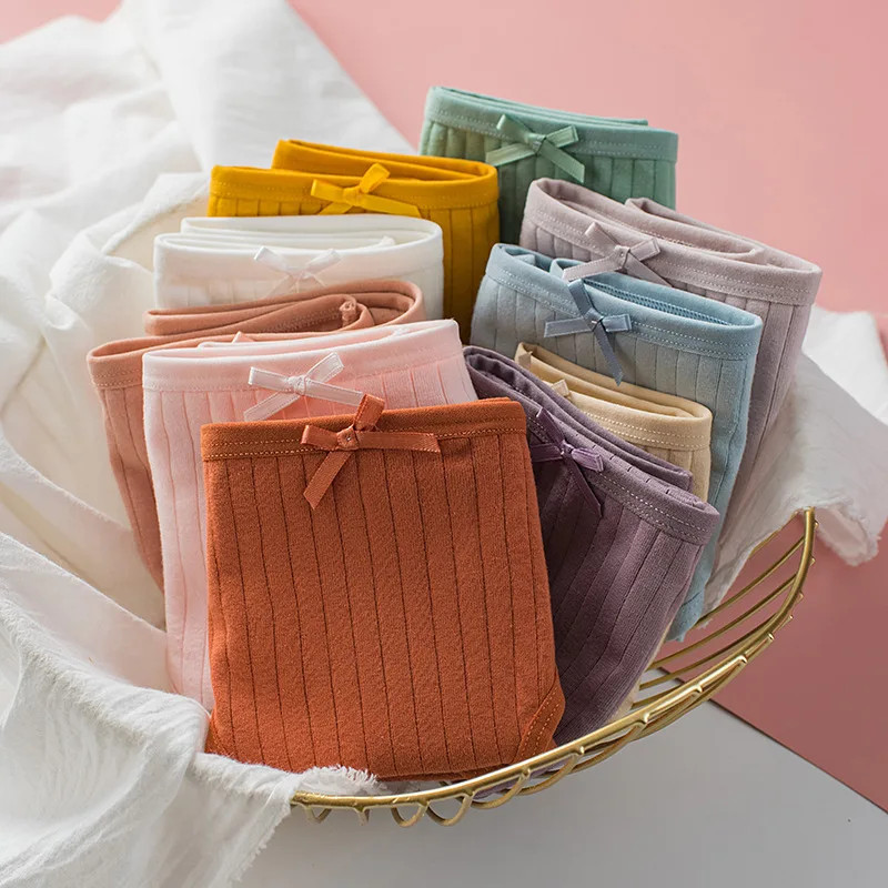 Low Rise Cotton Briefs Underwear Breathable Comfort Women's Brief 5 Pcs thumbnail 2