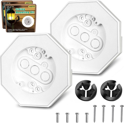 #ad Vinyl Siding Mounting Blocks KitSiding Mounting Block with Built in Electrical $22.90