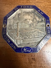 Vintage 1931 Ford Europa Fahrt Zu Ford Am Rhein Kln Car Badge Grill Plaque