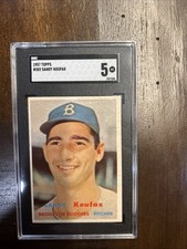 1957 Topps Sandy Koufax #302 SGC 5 EX Brooklyn Dodgers HOF Vintage Baseball