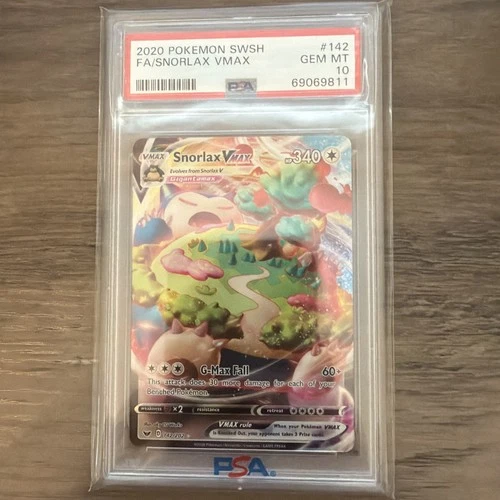SNORLAX VMAX 142/202  Pokémon 2020 PSA SLAB 10