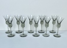 Set 10 Bicchieri Cordiali Fumo GRIGIO ACQUAVITE HOLMEGAARD Jacob BANG APERITIVO Shot