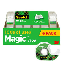 Scotch Magic Tape, Invisible, 6 Tape Rolls with Dispenders