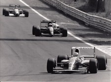 x2 NIGEL MANSELL #5 WILLIAMS FW14 BELGIAN GP SPA 1991 F1 ORIGINAL PERIOD PHOTO