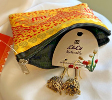 NEW Ethnic Tribal Jhumka Traditional Indian Brass Earrings with NEW Gift Pouch
