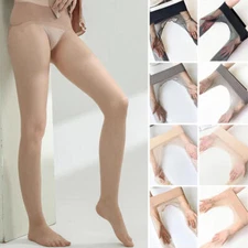Women's Ultra Sheer See-through Pantyhose Seamless Open Crotch Tights Stockings