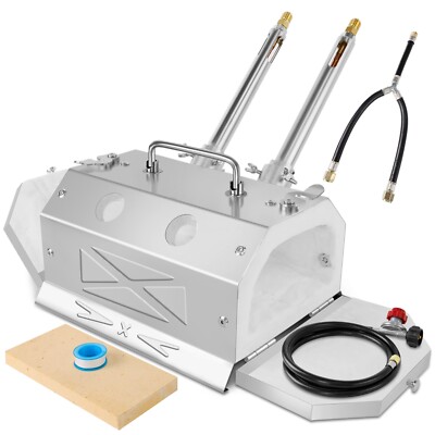 Gas Propane Forge 2600°F,Double Door,Large Capacity,Portable Equipment