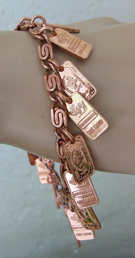 Copper charm bracelet deals