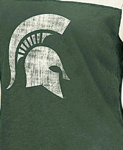 Michigan State Spartans Damen grün V-Ausschnitt Langarm Whatevs T-Shirt - Bild 2 von 5