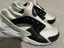 Little Kid's Nike Huarache Run White/Mint Foam-Off Noir 704949 116 Sz 1
