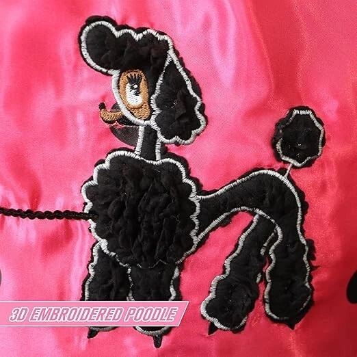 IKALI Niños Niñas Años 50 Calcetín Hop Disfraz, Vestido Elegante Caniche Falda Conjunto 7-8 Años Foto 4 de 4